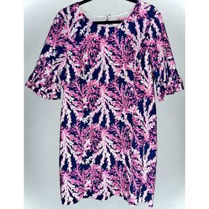 Lilly Pulitzer Fiesta Stretch Dress in the "Beyond the Sea" print size 14